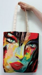 Екосумка шопер 4Profi  "A fantasy woman portrait" двунитка (хлопок) біла 23799