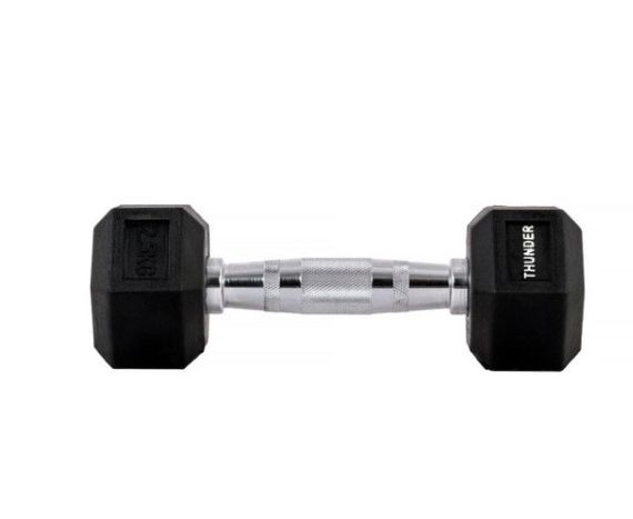 Гантель шестигранна Thunder 2,5 кг (HEXAGONAL-DUMBBELLS-2,5KG)