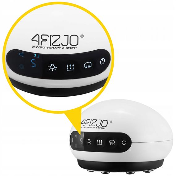 Масажна вакуумна банка 4FIZJO акумуляторна з ІЧ прогріванням 4FJ0516 White (P-5907739318688) | Зображення 9