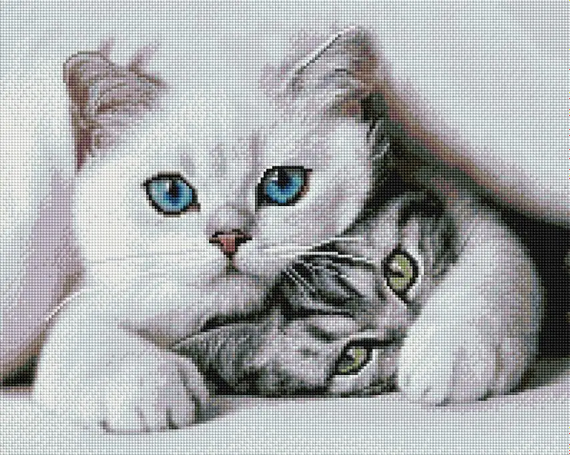 Алмазная мозаика Милые котики 40х50 см ColorArt SP105 | Зображення 1