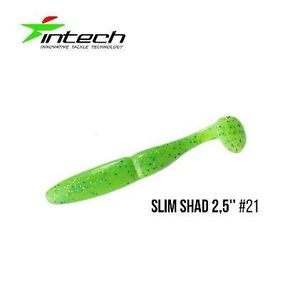 Силиконовая приманка, Съедобный силикон Intech Интеч Slim Shad 2,5"12 шт #21