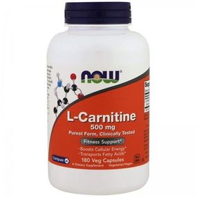 Карнитин NOW Foods L-Carnitine 500 mg 180 Veg Caps