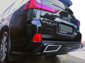 Накладка на торець заднього бампера (2016-2024, 2 шт) для Lexus LX570/450d
