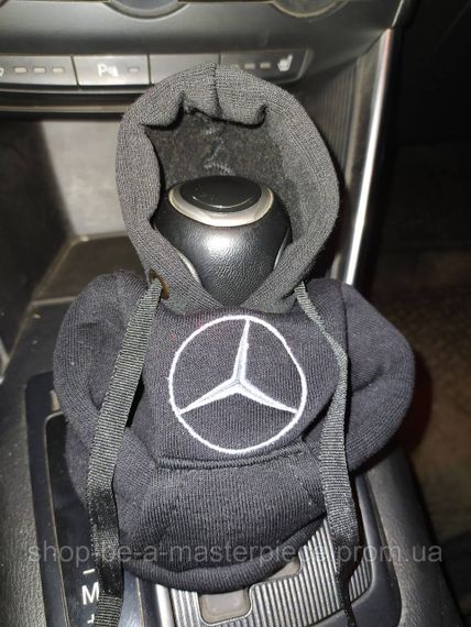 Чехол кофта Худи аксессуар на КПП Car Hoodie мерседес Mercedes черный  подарок автомобилисту 10070