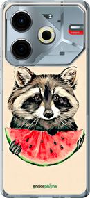 Чохол на Tecno POVA 6 Neo Єнотик з кавуном "4605u-3753-2448"