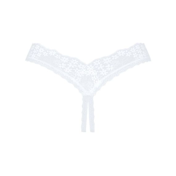 Мереживні танга Obsessive Heavenlly crotchless thong XL/2XL, з доступом | Зображення 5