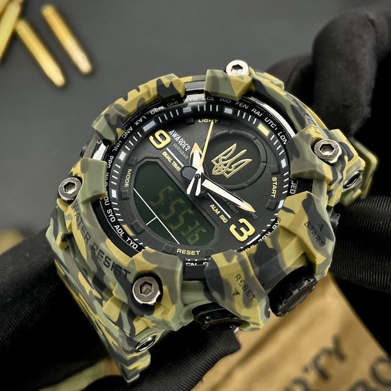 Чоловічий годинник Awarder 001 Тризуб золото Camo Green | Зображення 8