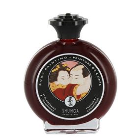 Фарба для тіла Shunga BODYPAINTING – Sparkling Strawberry Wine (100 мл) без глютену та парабенів, Без запаху