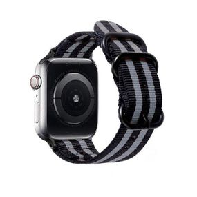 Нейлоновый ремешок Primolux Traveller для часов Apple Watch 38mm / 40mm / 41mm - Black&Grey