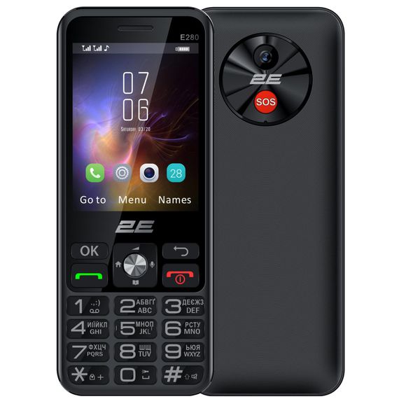 Мобільний телефон 2E E280 2025 Black (694743656220)