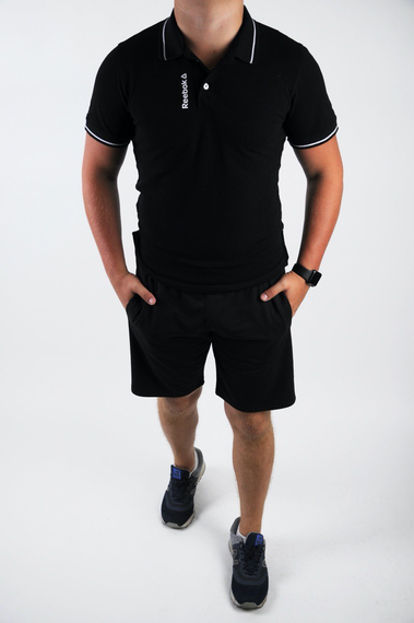 Поло рибок чорний S XL