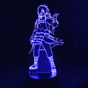 Акриловий світильник-нічник Учіха Мадара (Uchiha Madara) 2 синій tty-n000392
