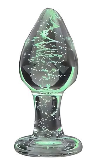 Светящийся анальный плаг из стекла EGZO EAP-P ( длина 8 см, диаметр 3.2 см ) sexstyle | Зображення 1