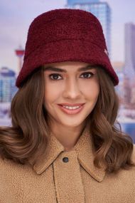 Стильная теплая панама «Эйва» (4770) бордовый
