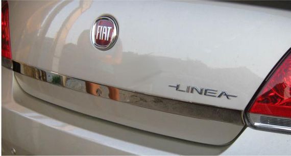 Накладка на кришку багажника 2006-2012 (нерж) Без дірки під ключ для Fiat Linea рр | Зображення 2