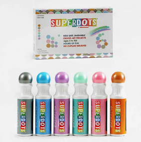 Дитячі крапкові маркери 35510, 6 кольорів по 60 мл