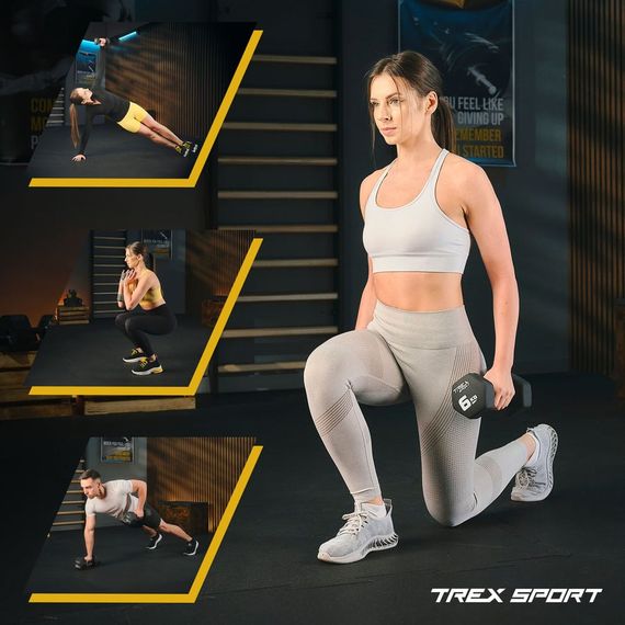 Гантели для фитнеса неопреновые TREX Sport TX-010VD 2x1кг | Зображення 1