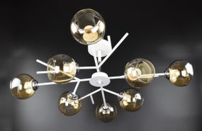 Люстра стельова на 8 лампочок 26557 Білий 34х85х85 см.