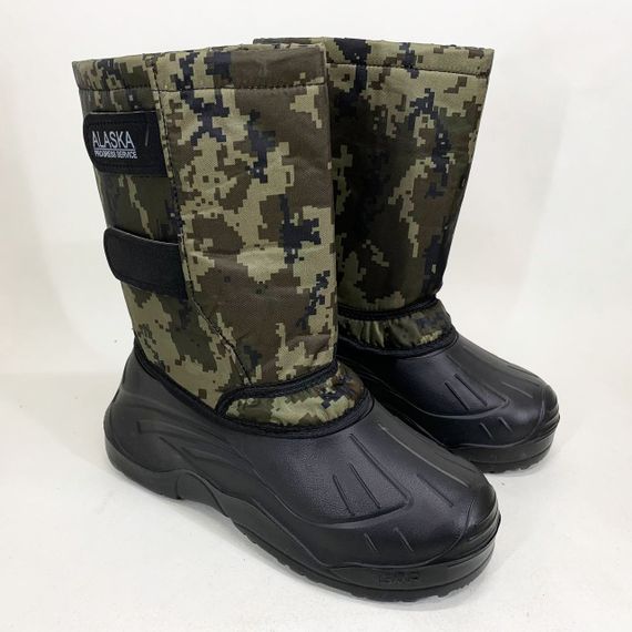 Чоботи чоловічі утеплені камуфляж 42р 27,5см, Чоботи гумові формові чоловічі | Зображення 1