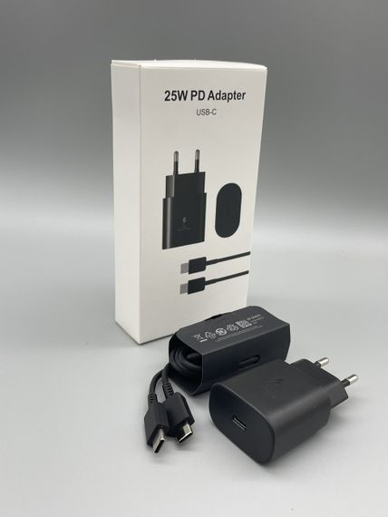 СЗУ Samsung USB-C 25W PD 2в1 + кабель Type-C на Type-C