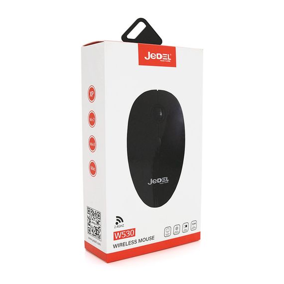 Мышь беспроводная JEDEL W530.1000DPI, Black, 2.4GHZ, Box | Зображення 1