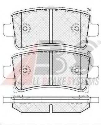 Колодка гальм. диск. OPEL INSIGNIA задн. (вир-во ABS) A.B.S. 37729 на SAAB 9-5 (YS3G)