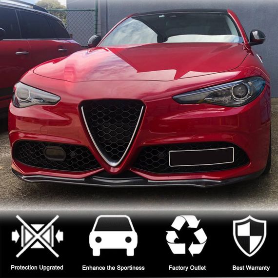Передняя Губа Бампера V2 (для Sport, Карбон) для Alfa Romeo Giulia 2016-2022 гг | Зображення 3