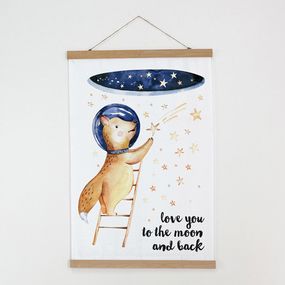 Постер тканевый на стену Love you to the moon and back 60х93 см (TPSR_22S068)