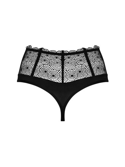 Високі трусики-стрінги Obsessive Sharlotte panties black XXL | Зображення 5