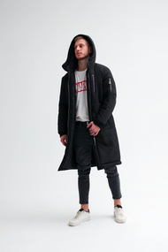 Парка Сніговик чорний S XXL