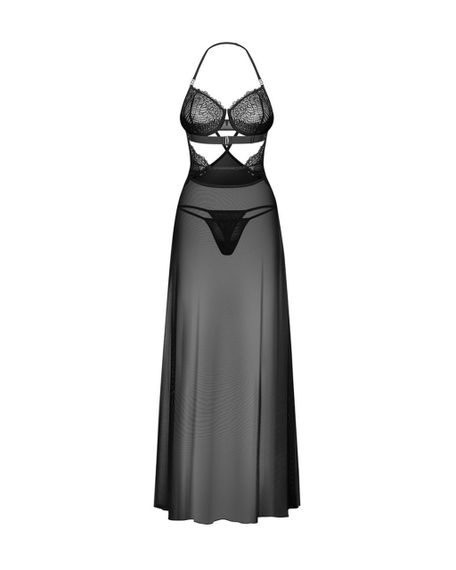 Прозрачная ночная сорочка с кружевом Iliosa + стринги (S/M) sexstyle | Зображення 2
