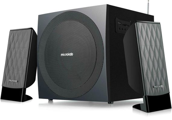 Колонки MICROLAB 2.1 M-300U Black ДУ,FM,USB,Sdcard (M-300U)