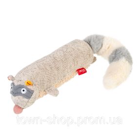 Игрушка для собак Енот с пищалкой GiGwi Plush Friendz, текстиль, 17 см