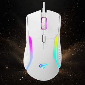 Проводная игровая мышь с 9 программируемыми кнопками HAVIT HV-MS1033 8000 DPI  USB White