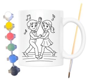 Набор для творчества кружка раскраска Вальс 330 мл белая (КР0119)