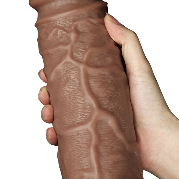 Фалоімітатор - King-Sized Realistic Chubby Dildo 10.5" Brown sexstyle | Зображення 7