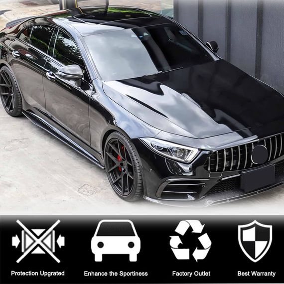Боковые пороги V1 (для AMG/AMG-Line 2018-2020, Карбон) для Mercedes CLS C257 2018- гг | Зображення 2