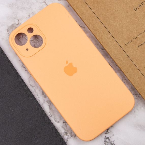 Чехол Silicone Case Full Camera Protective (AA) для Apple iPhone 13 (6.1") Оранжевый / Cantaloupe | Зображення 6