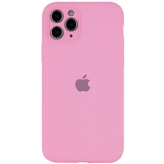 Чехол Silicone Case Full Camera Protective (AA) для Apple iPhone 12 Pro (6.1") Розовый / Light pink