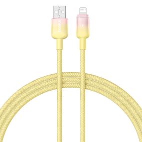 Дата кабель Baseus Discolor Series Fast Charging USB to Lightning 2.4A (1m) (P10374900) Custard Yellow