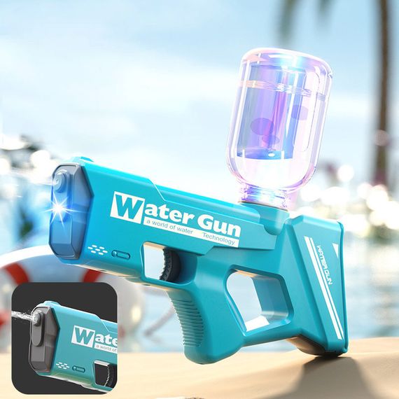Водяний пістолет Water Gun 8001 (200ml) (3xAA не входят у комплект) Light Blue | Зображення 1