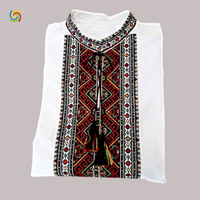 Рубашка Украинская вышиванка  55631104 цвет белый размер XL