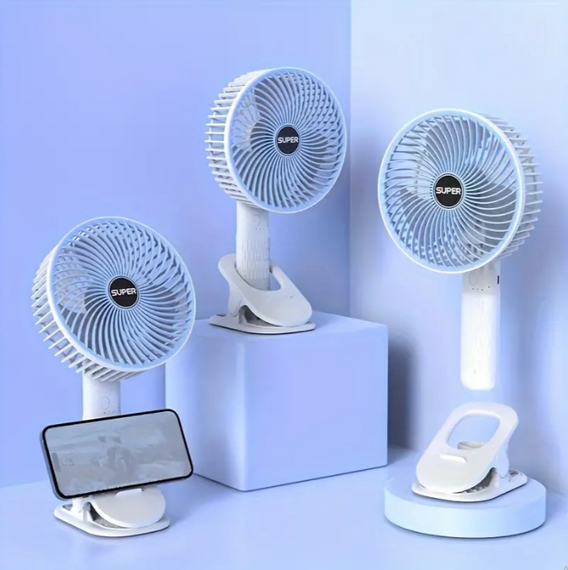 Міні вентилятор USB з підставкою під телефон, Бездротовий вентилятор   знижка | Зображення 5