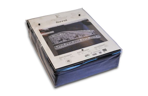 Комплект постельного белья First Choice Flanel 200×220 см Happiness Navy Blue | Зображення 3