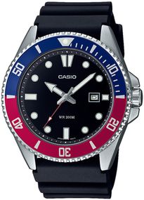 Годинник наручний кварцовий чоловічий водонепроникний оригінальний Casio MDV-107-1A3VEF