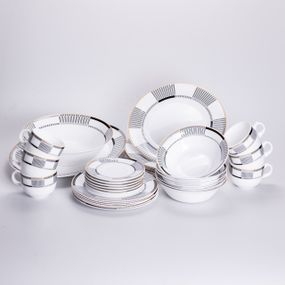 Столовий сервіз з порцеляни Geometry на 6 осіб 32 предмети HP-HK-6