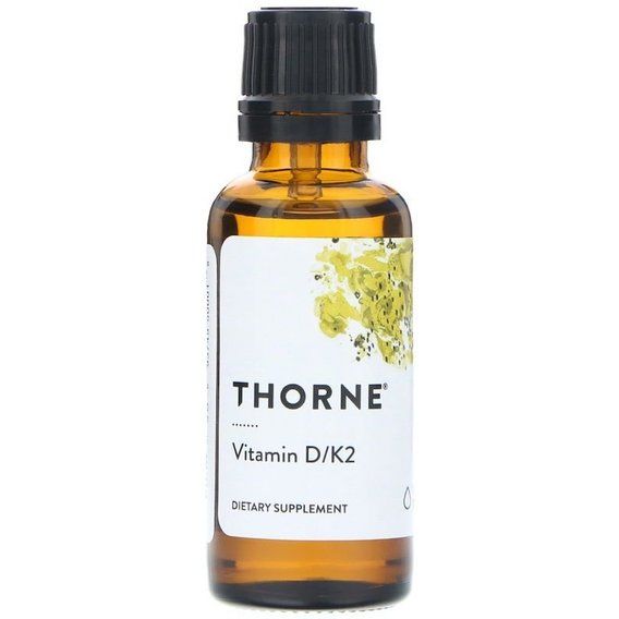 Комплекс Вітамін D3+K2 Thorne Research Vitamin D/K2, 1 fl oz 30 ml