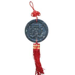 Чай пуер прикраса Фен шуй Подвійне щастя - Дракон та фенікс діаметр 6,5 см 50 г