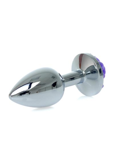 Анальна пробка - Jewellery Silver Rose Plug Purple | Зображення 4