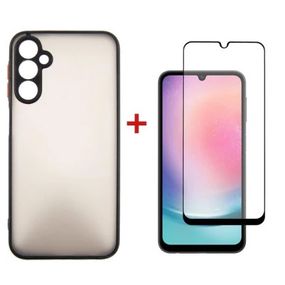 Чехол для мобильного телефона Dengos Kit for Samsung Galaxy A24 case + glass (Black) (DG-KM-15)